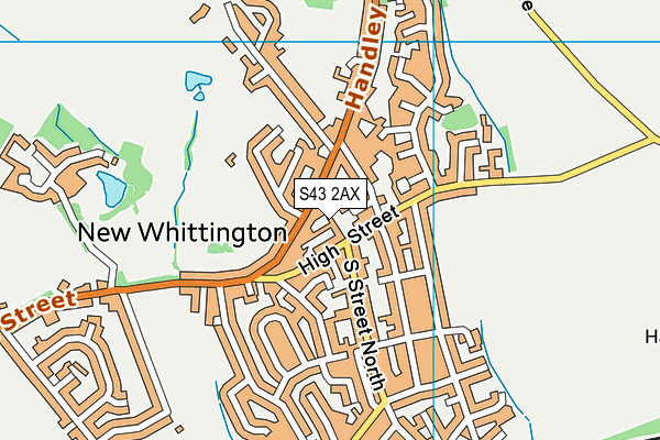 S43 2AX map - OS VectorMap District (Ordnance Survey) S43 2AX map - OS VectorMap District (Ordnance Survey)