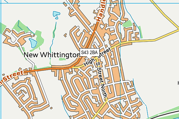 S43 2BA map - OS VectorMap District (Ordnance Survey) S43 2BA map - OS VectorMap District (Ordnance Survey)