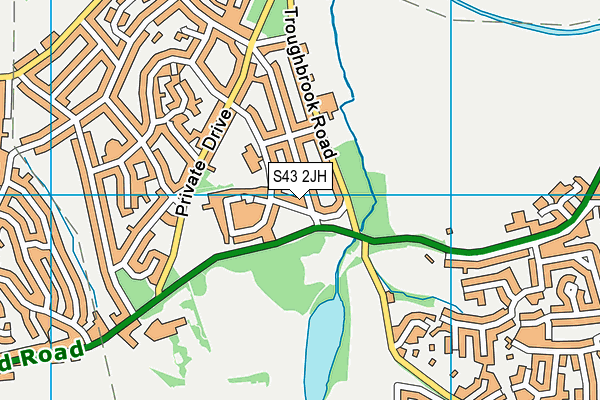 S43 2JH map - OS VectorMap District (Ordnance Survey) S43 2JH map - OS VectorMap District (Ordnance Survey)
