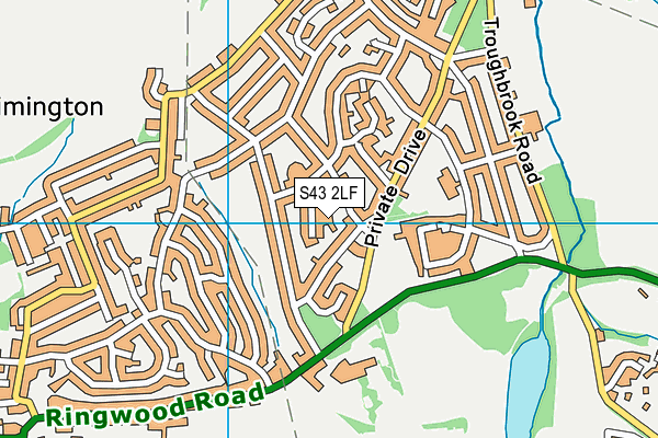 S43 2LF map - OS VectorMap District (Ordnance Survey) S43 2LF map - OS VectorMap District (Ordnance Survey)