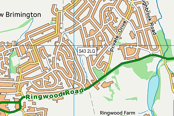 S43 2LQ map - OS VectorMap District (Ordnance Survey) S43 2LQ map - OS VectorMap District (Ordnance Survey)