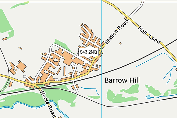S43 2NQ map - OS VectorMap District (Ordnance Survey) S43 2NQ map - OS VectorMap District (Ordnance Survey)