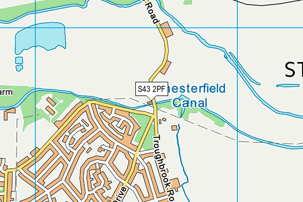 S43 2PF map - OS VectorMap District (Ordnance Survey) S43 2PF map - OS VectorMap District (Ordnance Survey)