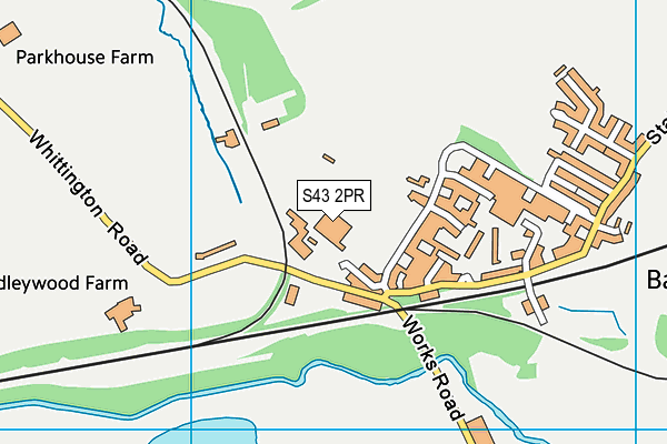 S43 2PR map - OS VectorMap District (Ordnance Survey) S43 2PR map - OS VectorMap District (Ordnance Survey)