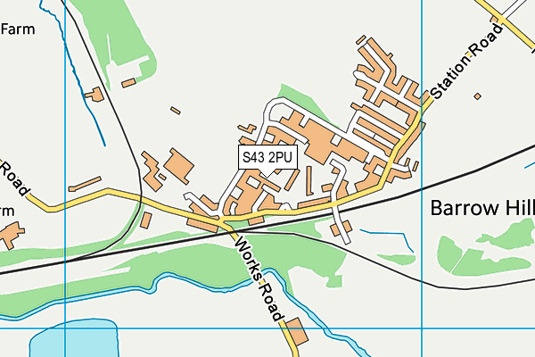 S43 2PU map - OS VectorMap District (Ordnance Survey) S43 2PU map - OS VectorMap District (Ordnance Survey)