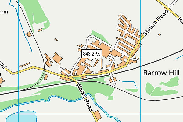 S43 2PX map - OS VectorMap District (Ordnance Survey) S43 2PX map - OS VectorMap District (Ordnance Survey)