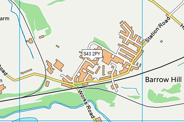 S43 2PY map - OS VectorMap District (Ordnance Survey) S43 2PY map - OS VectorMap District (Ordnance Survey)