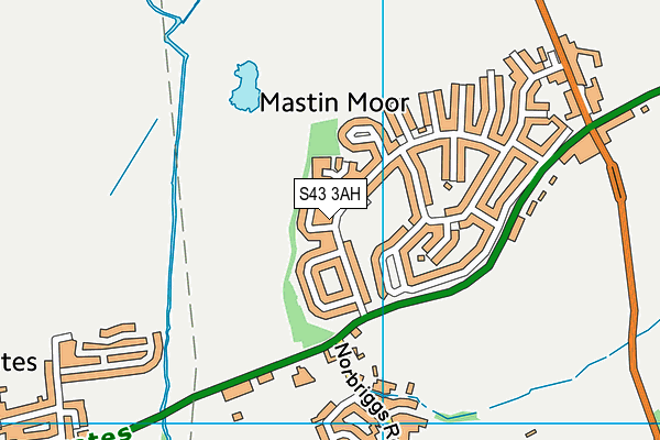 S43 3AH map - OS VectorMap District (Ordnance Survey) S43 3AH map - OS VectorMap District (Ordnance Survey)