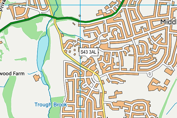 S43 3AL map - OS VectorMap District (Ordnance Survey) S43 3AL map - OS VectorMap District (Ordnance Survey)