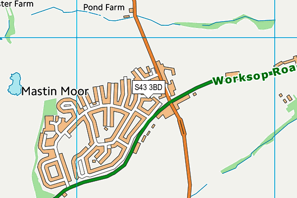 S43 3BD map - OS VectorMap District (Ordnance Survey) S43 3BD map - OS VectorMap District (Ordnance Survey)