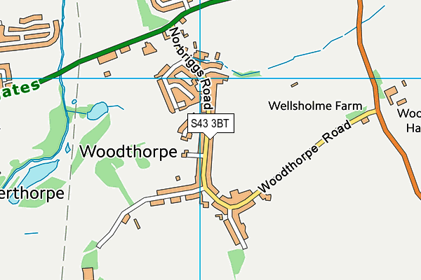 S43 3BT map - OS VectorMap District (Ordnance Survey) S43 3BT map - OS VectorMap District (Ordnance Survey)