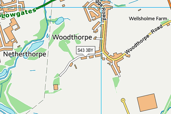 S43 3BY map - OS VectorMap District (Ordnance Survey) S43 3BY map - OS VectorMap District (Ordnance Survey)