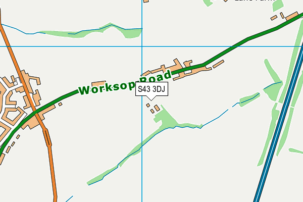 S43 3DJ map - OS VectorMap District (Ordnance Survey) S43 3DJ map - OS VectorMap District (Ordnance Survey)