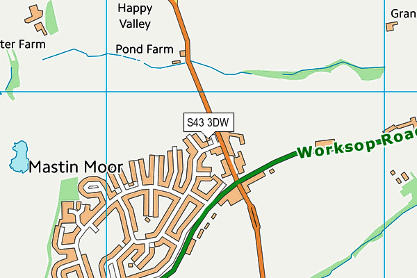 S43 3DW map - OS VectorMap District (Ordnance Survey) S43 3DW map - OS VectorMap District (Ordnance Survey)