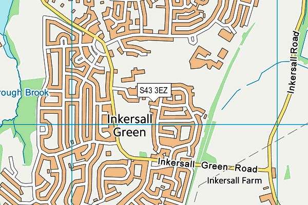 S43 3EZ map - OS VectorMap District (Ordnance Survey) S43 3EZ map - OS VectorMap District (Ordnance Survey)