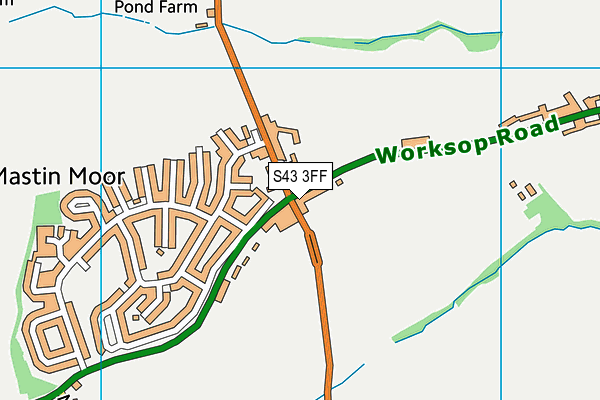 S43 3FF map - OS VectorMap District (Ordnance Survey) S43 3FF map - OS VectorMap District (Ordnance Survey)
