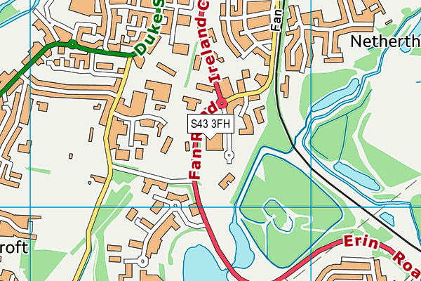 S43 3FH map - OS VectorMap District (Ordnance Survey) S43 3FH map - OS VectorMap District (Ordnance Survey)