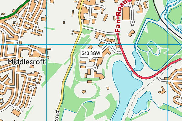 S43 3GW map - OS VectorMap District (Ordnance Survey) S43 3GW map - OS VectorMap District (Ordnance Survey)