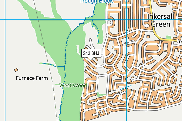 S43 3HJ map - OS VectorMap District (Ordnance Survey) S43 3HJ map - OS VectorMap District (Ordnance Survey)