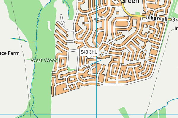 S43 3HU map - OS VectorMap District (Ordnance Survey) S43 3HU map - OS VectorMap District (Ordnance Survey)
