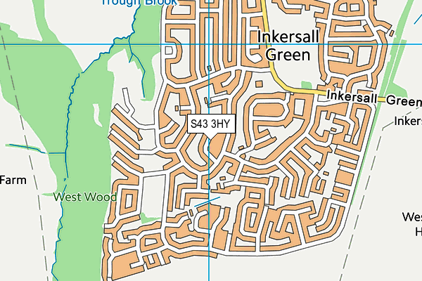 S43 3HY map - OS VectorMap District (Ordnance Survey) S43 3HY map - OS VectorMap District (Ordnance Survey)