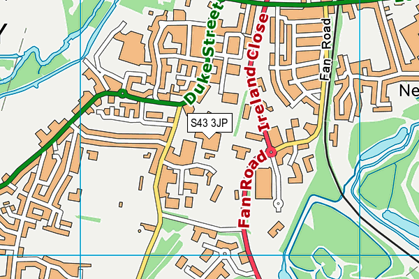 S43 3JP map - OS VectorMap District (Ordnance Survey) S43 3JP map - OS VectorMap District (Ordnance Survey)