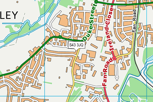 S43 3JQ map - OS VectorMap District (Ordnance Survey) S43 3JQ map - OS VectorMap District (Ordnance Survey)