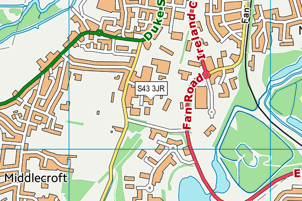 S43 3JR map - OS VectorMap District (Ordnance Survey) S43 3JR map - OS VectorMap District (Ordnance Survey)