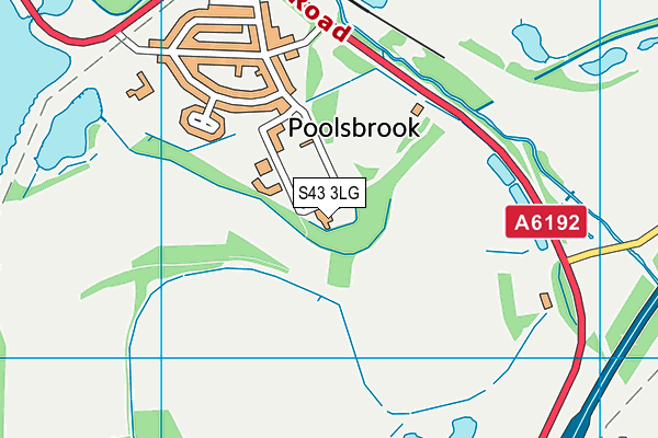 S43 3LG map - OS VectorMap District (Ordnance Survey) S43 3LG map - OS VectorMap District (Ordnance Survey)