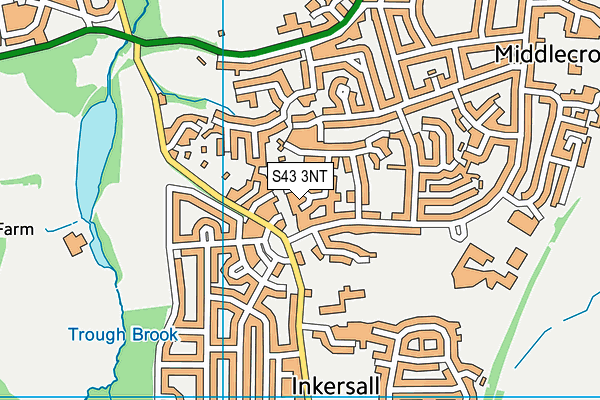 S43 3NT map - OS VectorMap District (Ordnance Survey) S43 3NT map - OS VectorMap District (Ordnance Survey)
