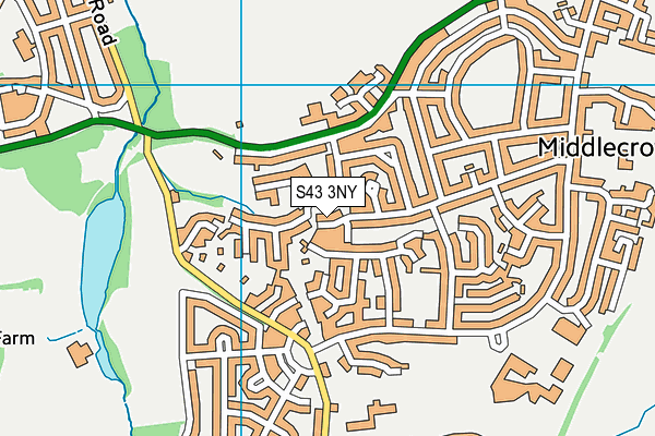 S43 3NY map - OS VectorMap District (Ordnance Survey) S43 3NY map - OS VectorMap District (Ordnance Survey)