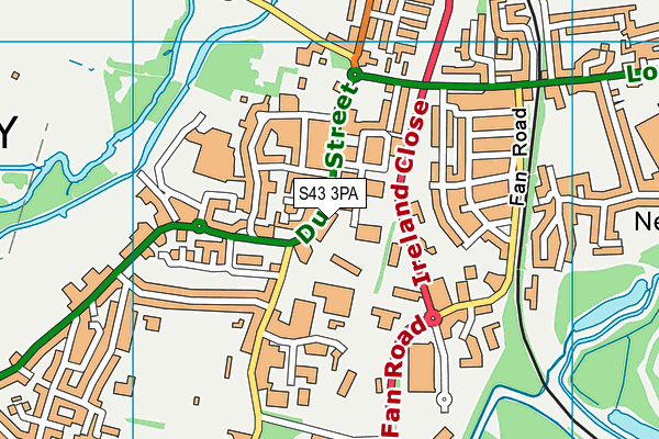 S43 3PA map - OS VectorMap District (Ordnance Survey) S43 3PA map - OS VectorMap District (Ordnance Survey)