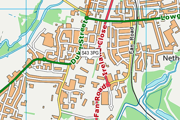S43 3PG map - OS VectorMap District (Ordnance Survey) S43 3PG map - OS VectorMap District (Ordnance Survey)