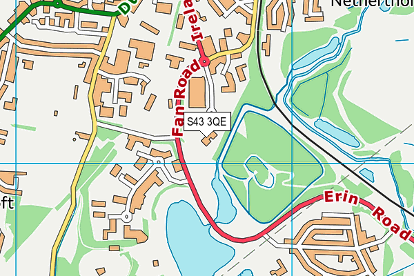 S43 3QE map - OS VectorMap District (Ordnance Survey) S43 3QE map - OS VectorMap District (Ordnance Survey)