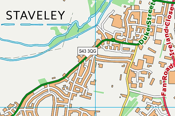 S43 3QG map - OS VectorMap District (Ordnance Survey) S43 3QG map - OS VectorMap District (Ordnance Survey)