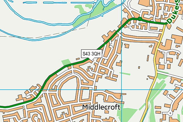 S43 3QH map - OS VectorMap District (Ordnance Survey) S43 3QH map - OS VectorMap District (Ordnance Survey)
