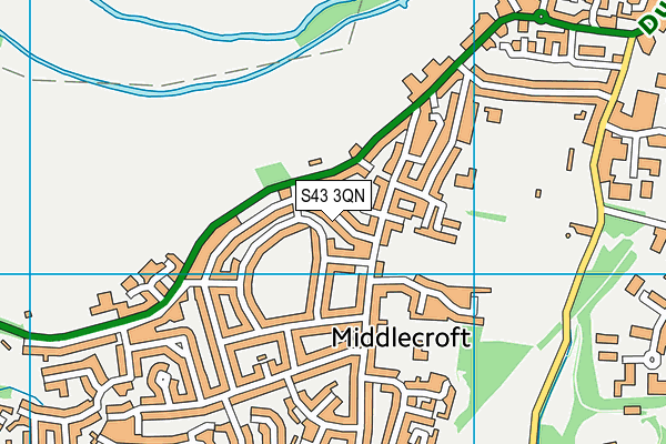 S43 3QN map - OS VectorMap District (Ordnance Survey) S43 3QN map - OS VectorMap District (Ordnance Survey)