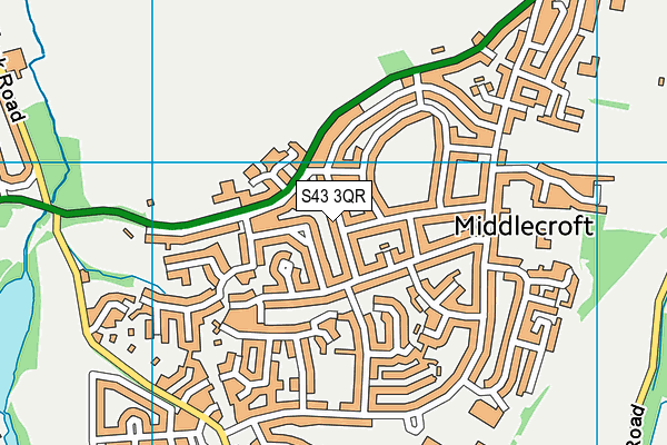 S43 3QR map - OS VectorMap District (Ordnance Survey) S43 3QR map - OS VectorMap District (Ordnance Survey)