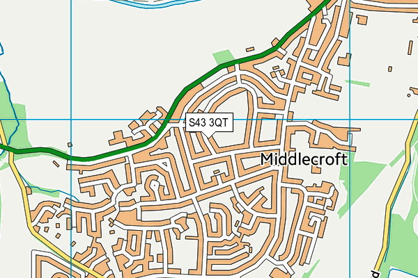 S43 3QT map - OS VectorMap District (Ordnance Survey) S43 3QT map - OS VectorMap District (Ordnance Survey)