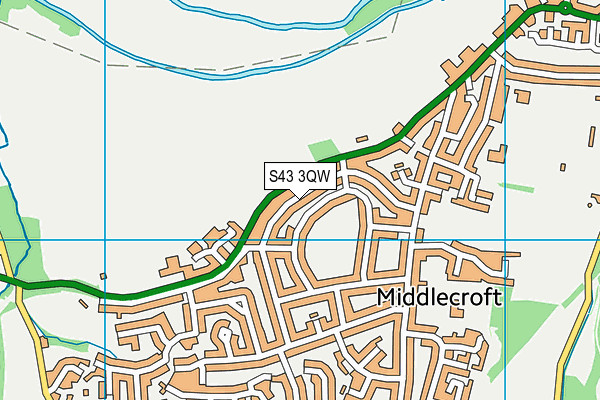 S43 3QW map - OS VectorMap District (Ordnance Survey) S43 3QW map - OS VectorMap District (Ordnance Survey)