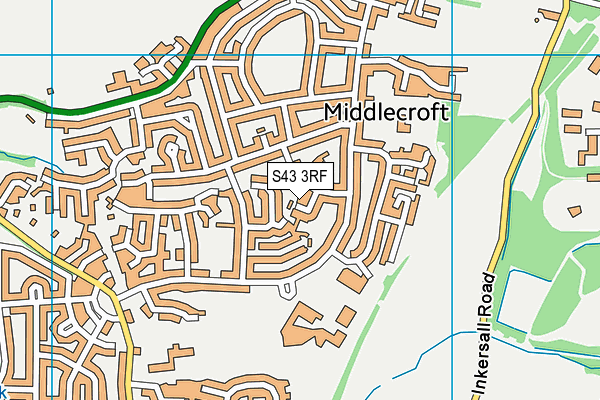 S43 3RF map - OS VectorMap District (Ordnance Survey) S43 3RF map - OS VectorMap District (Ordnance Survey)