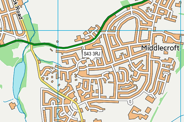 S43 3RJ map - OS VectorMap District (Ordnance Survey) S43 3RJ map - OS VectorMap District (Ordnance Survey)