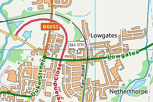 S43 3TH map - OS VectorMap District (Ordnance Survey) S43 3TH map - OS VectorMap District (Ordnance Survey)