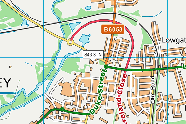 S43 3TN map - OS VectorMap District (Ordnance Survey) S43 3TN map - OS VectorMap District (Ordnance Survey)