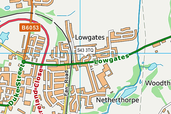 S43 3TQ map - OS VectorMap District (Ordnance Survey) S43 3TQ map - OS VectorMap District (Ordnance Survey)