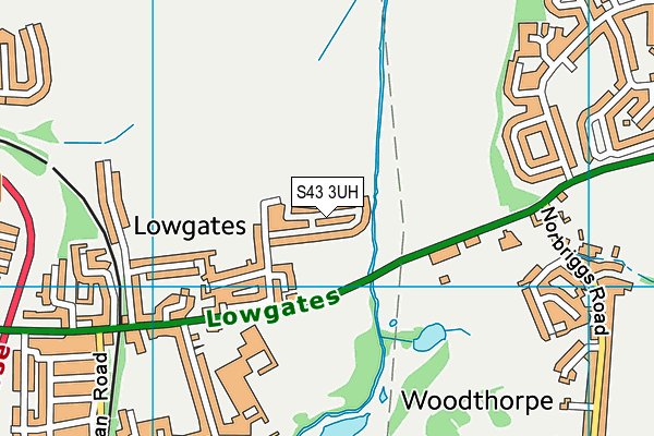 S43 3UH map - OS VectorMap District (Ordnance Survey) S43 3UH map - OS VectorMap District (Ordnance Survey)
