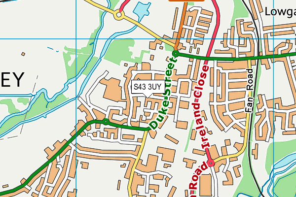 S43 3UY map - OS VectorMap District (Ordnance Survey) S43 3UY map - OS VectorMap District (Ordnance Survey)
