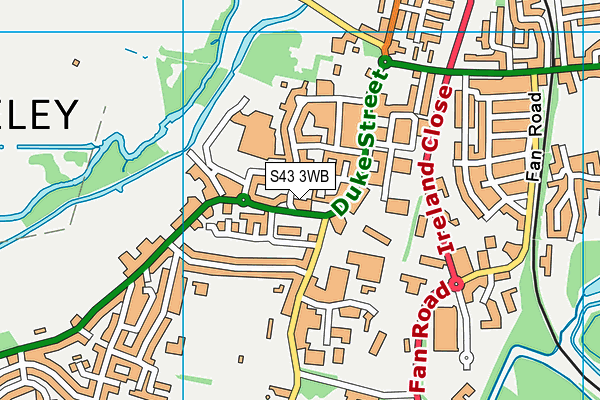 S43 3WB map - OS VectorMap District (Ordnance Survey) S43 3WB map - OS VectorMap District (Ordnance Survey)
