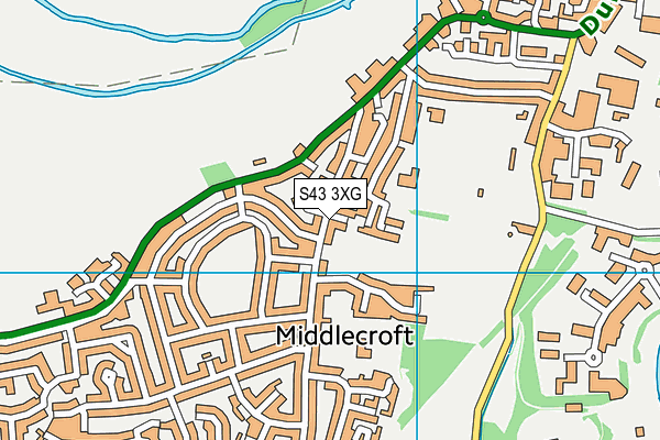 S43 3XG map - OS VectorMap District (Ordnance Survey) S43 3XG map - OS VectorMap District (Ordnance Survey)