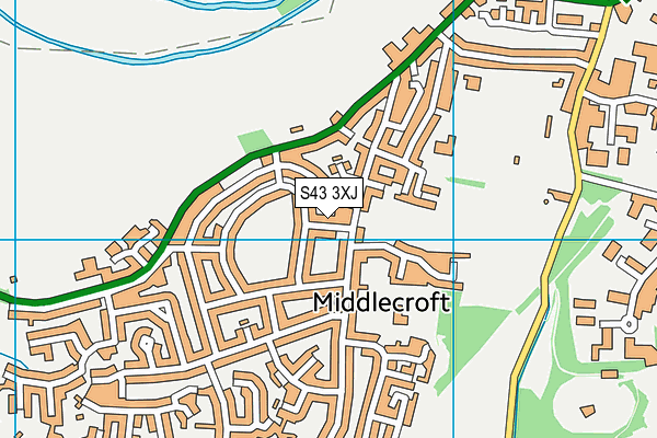 S43 3XJ map - OS VectorMap District (Ordnance Survey) S43 3XJ map - OS VectorMap District (Ordnance Survey)